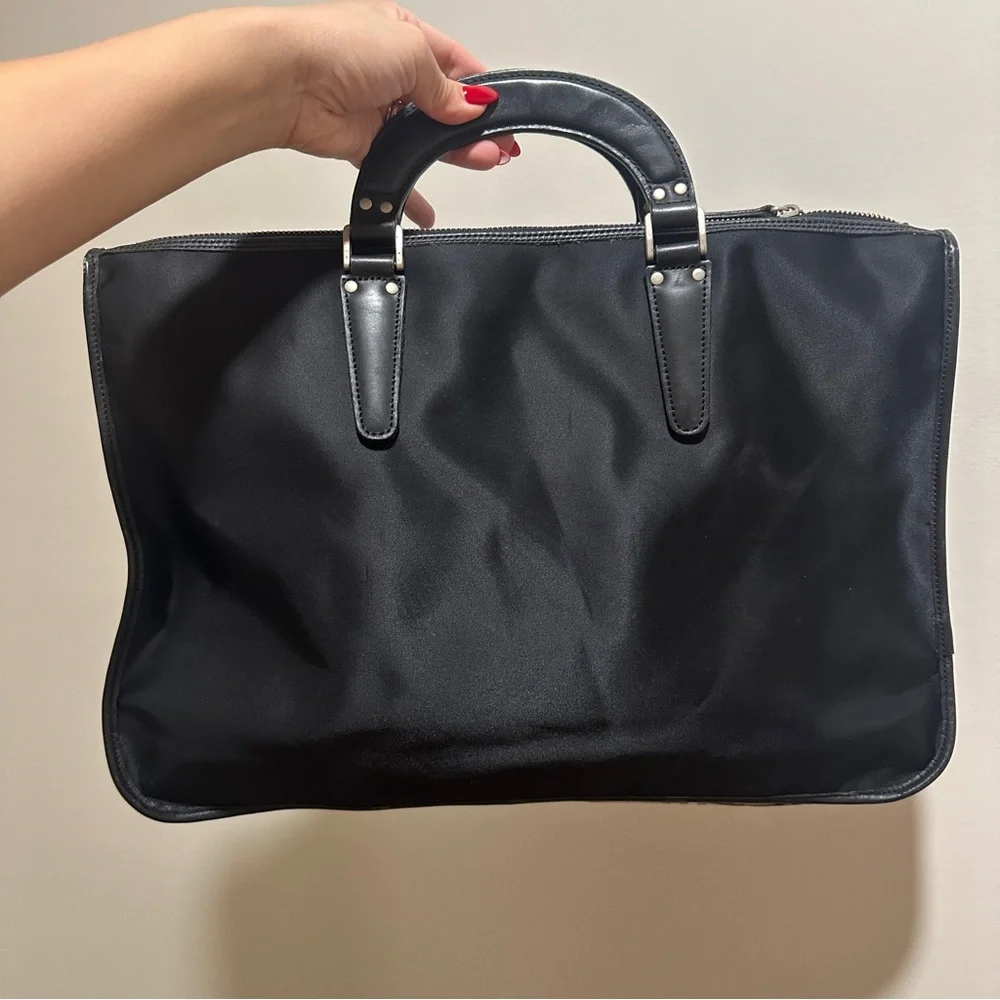 Burberry vintage computer laptop briefcase work business bag black